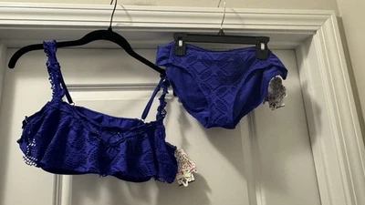 Becca нейлона бикини комплект большой низ, большой верхний фиолетовый женщин крючком $116 - Изображение 1 из 4