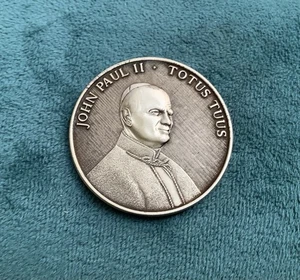 Papst Johannes Paul II Totus Tuus Medaille Medaille Marienjahr Mutter der Barmherzigkeit 1987-88 - Bild 1 von 3