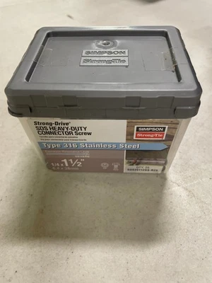 SIMPSON STRONG-TIE Simpson SDS25112SS-R25 Heavy-Duty Connector Screw 1/4"x1-1/2", Type 316 (25-Pack