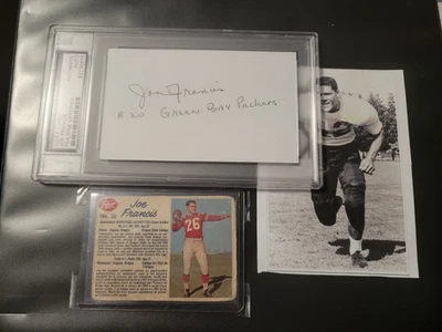 Joe Francis Green Bay Packers Signed Autographed Index Card PSA/DNA Autograph - Image 1 of 4