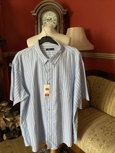 Camisa Para Hombre Manga Corta Con Botones 4XL Pit2pit 30 pulgadas Algodón Inteligente Informal - Imagen 1 de 5
