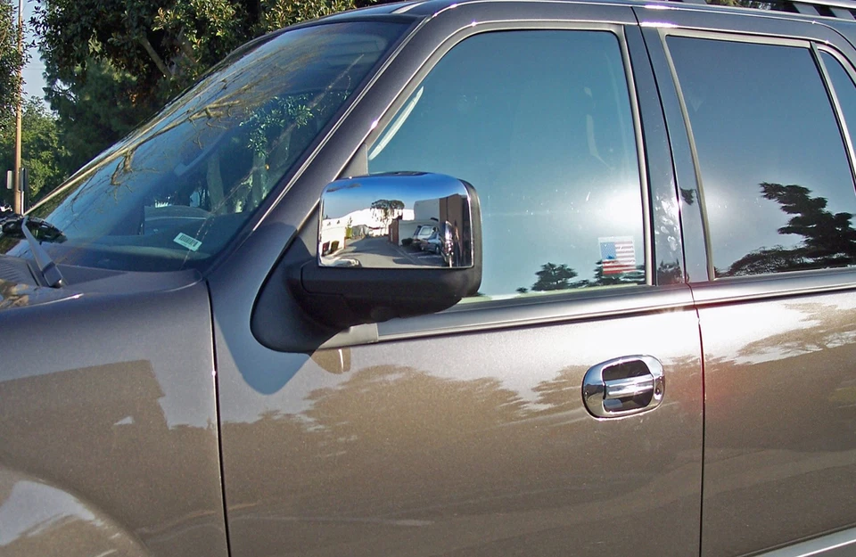 Хромированная пластиковая крышка зеркала TFP 523 ABS для Ford Expedition 2003-2006 4Dr 2 шт. - Изображение 1 из 2