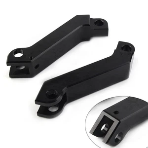 For Harley Sportster Softail Road King Black Cut Male Mount Foot Peg Extensions - Picture 1 of 10