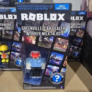 Roblox Deluxe Mystery Pack - Greenville: Car Dealer Worker MILK74L80K - Afbeelding 1 van 2