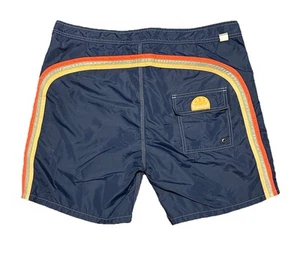 Rainbow Sundek Swim Trunks Men's Sz 36 Navy Board Shorts Surfing 6" Inseam - Picture 1 of 10