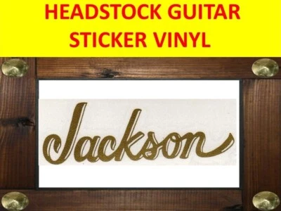 Jackson Stickers Gold Vinyl From headstock Guitar & Bass - Imagen 1 de 2