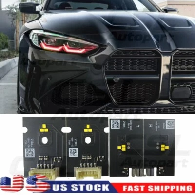 Red CSL Style DRL LED Boards For BMW M3 M4 G80 G82 G22 Headlight daytime Running Foto 1 de 3