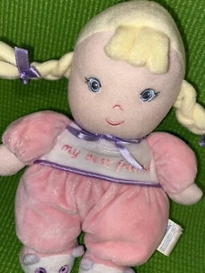 Garanimals My Best Friend Blonde Girl Soft Plush Doll Rattle Pink Outfit 2010 - Picture 1 of 13