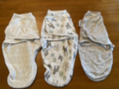 Набор из 3 хлопковых пеленок унисекс Aden + Anais Essentials & Swaddle Me 0-3 месяца - Изображение 1 из 4
