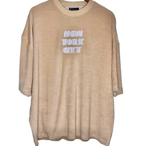 Camiseta de gran tamaño con toalla bordada talla M de Asos Design New York City nueva con etiquetas - Imagen 1 de 4