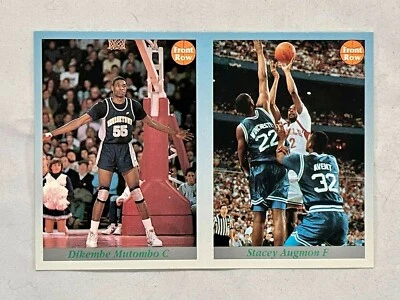 1992 Front Row Uncut Promo Back: DIKEMBE MUTOMBO & STACEY AUGMON - Mint Cond. - Image 1 of 2