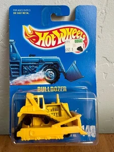 Hot Wheels Yellow BULLDOZER on Blue Card 146, Free Shipping! - Picture 1 of 7