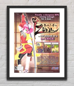 Poster pubblicitario lucido Izuna Legend Of The Unemployment Ninja Nintendo DS senza cornice G1788 - Foto 1 di 4