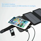 Cellphone Solar Powered Charger Mobile Portable Black Charging 5 Panel Folding