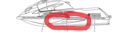 Yamaha SJ700 2012-2013 Waverunner Super Jet gráfico 3 inferior izquierdo F2F-6417D-40-00 Foto 1 de 4