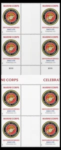 US 6011 Marine Corps 250 Years F cross gutter block 4x2 MNH 2025 after 6/1 - Picture 1 of 1