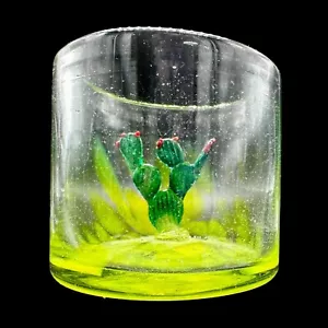 4er Set Anthropologie Trinkgläser Cantina Kaktus Margarita Steine mundgeblasen - Bild 1 von 5
