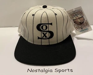 Vintage CHICAGO WHITE SOX STARTER PINSTRIPE SnapBack HAT Wool NEW Old Stock NWT - Picture 1 of 9