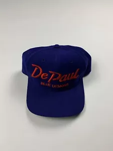 Vintage DePaul Blue Demons Chicago Sports Specialties Wool Script Hat Cap Vtg - Picture 1 of 9