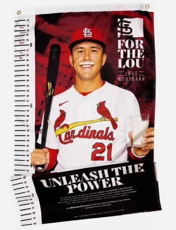 St. Louis Cardinals Lars Nootbaar Growth Chart Banner Poster SGA New 6/23/24 - Image 1 of 1