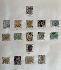 Hong Kong 1863-1880 Treaty Ports Cancels On Page =S1+A1+D27+Y1 +More=16 Stamps - Picture 1 of 1