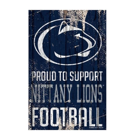 Penn State Nittany Lions 11"x17" Proud to Support Wood Sign [NEW] Banner Wall Cover