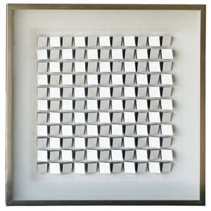 White Abstract Geometry Shadow Box Wall Décor - Picture 1 of 8