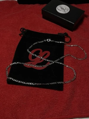 14K White Gold Filled Figaro Chain Necklace 3MM 22 Inch Women’s Mens - Image 1 of 4