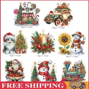 Decoraciones de escritorio de pintura de diamantes de Navidad con forma especial de acrílico para E - Imagen 1 de 20