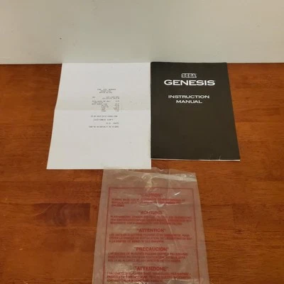 Sega Genesis Console Instruction Manual 1993 System Booklet & Receipt Copy  - Image 1 of 4