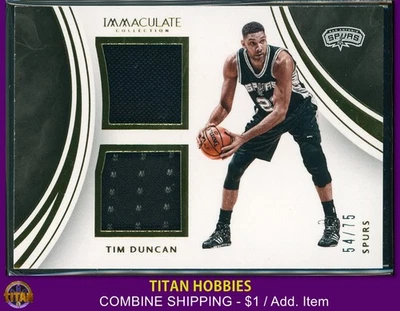 2015-16 Panini Immaculate Jersey #25 Tim Duncan JERSEY /75 - Image 1 of 2