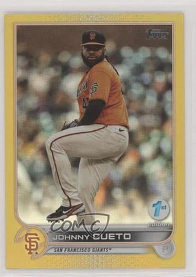 2022 Topps Series 1 1st Edition Gold Johnny Cueto #73 - Image 1 of 2