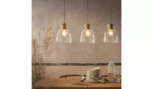 Habitat Vanern Dimple Glas Bar Pendelleuchte - klar - Bild 1 von 6