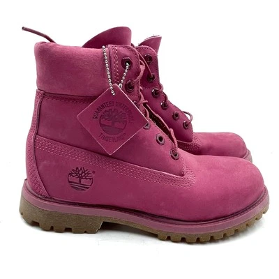 Timberland 6» первоклассный ботинки 8260B фиолетовый фиолетовый нубук кожи шнурует вверх размер 6 - Изображение 1 из 4