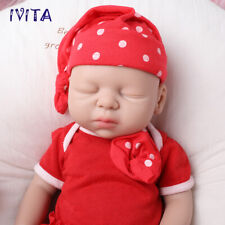 IVITA 15'' Squishy Silicone Reborn Girl Doll Eyes Closed Floppy Silicone Baby