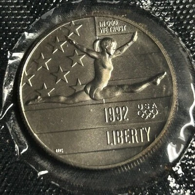 1992 Olympics UNC Commemorative Half Dollar with Box & COA - Image 1 of 4