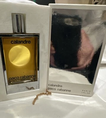 Calandre Paco Rabanne 1oz/30ml extrato de perfume puro vintage década de 1980 raro novo na caixa - Imagem 1 de 4