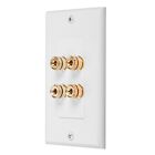 4 Posts Speaker Wall Plate Home Theater Wall Plate Audio Panel for 23568