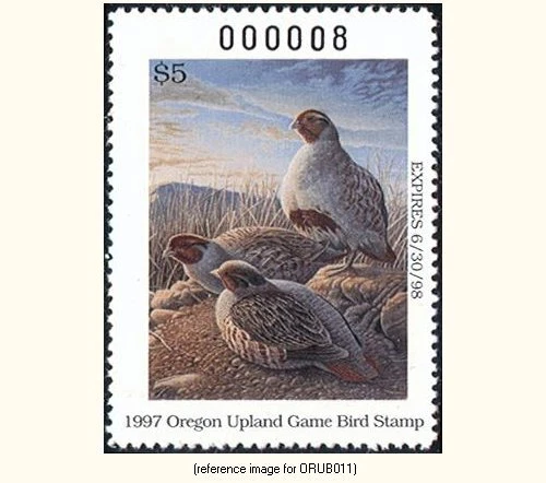 D2K Oregon Upland Bird 1997-8 $5 - Image 1 of 1