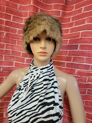 Sombrero para mujer Madcaps vintage años 60 piel de zorro 22" #C2 Foto 1 de 4
