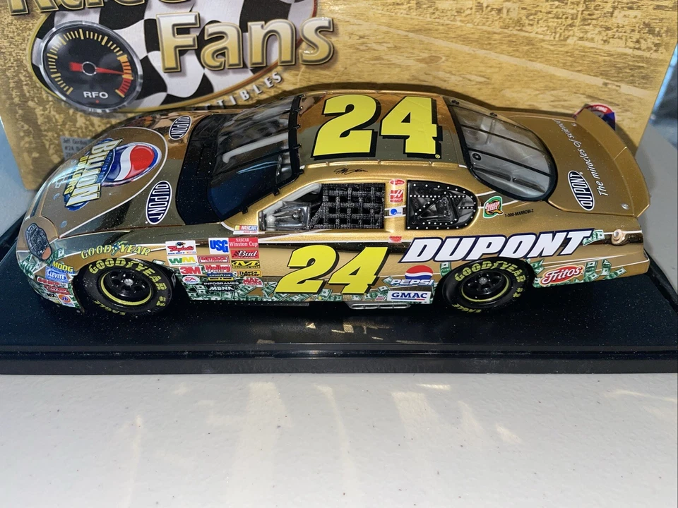 Jeff Gordon ORO #24 PEPSI Mil millones de dólares oro 24K escala 1:24 SIN CAJA 1 de 1.000 Foto 1 de 4
