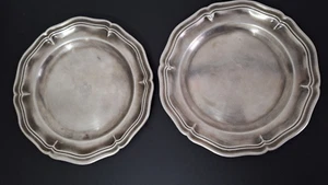 Two Rare Very Large Antique Signed Christofle Platter jordanian Royal Crest - Picture 1 of 15