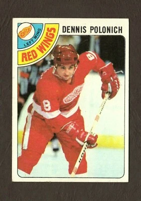 1978 Topps Hockey Card #106 Dennis Polonich - Detroit Red Wings  - Image 1 of 2