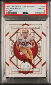 2020 National Treasures George Kittle Gold /35 San Francisco 49ers #88 PSA 8 - Picture 1 of 2