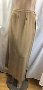 NOS Windridge Cheryl Nash Khaki Brown Silk Skirt Womens Size 10 MFC230619/PSk1 - Picture 1 of 7