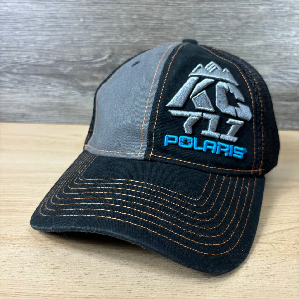 Gorra Polaris Gorra Correa Trasera Gris Negro KC 711 Motos de Nieve Exterior Foto 1 de 4