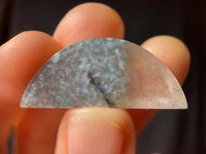 GILALITE Cabujón, Cuarzo Medusa Paraiba - Rayas Negras, Luna Media Luna, 44017 - Imagen 1 de 3