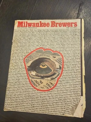Milwaukee Brewers Spring 1979 Program & Stat Card  VS Cleveland Indians 16 - Image 1 of 4