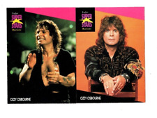 2 count lot 1991 Pro Set Super Stars Musicards Ozzy Osbourne Cards ROCK LEGEND