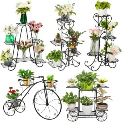 Metall Blumenständer Blumenregal Pflanzregal Pflanzentreppe für Innen Außen DEKO - Bild 1 von 4